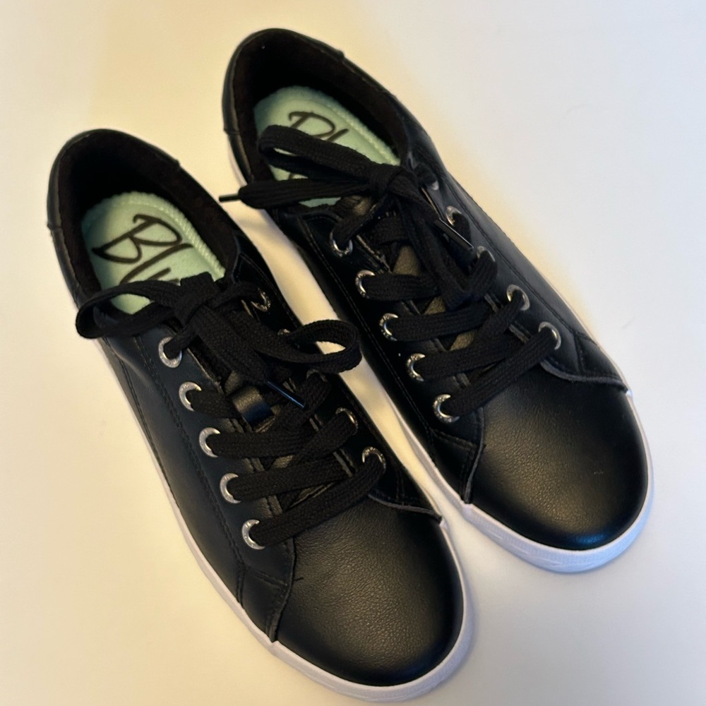 Blu D’or black leather lace up sneakers, 8 - Picture 2 of 6